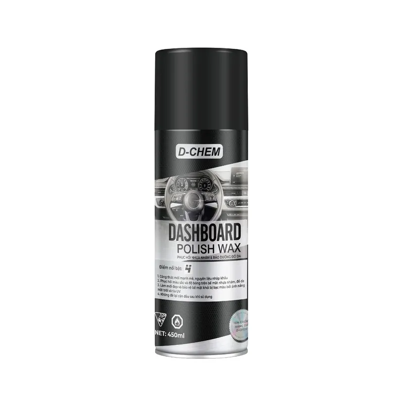 Chai Xịt Phục Hồi Nhựa Nhám - D-Chem Dashboard Polish Wax 450ml